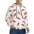 thumbnail image 1 of Bingfone Chili Men'S Drawstring Hoodie Long Sleeve Pocket Sweatshirts-3x-Large, 1 of 9