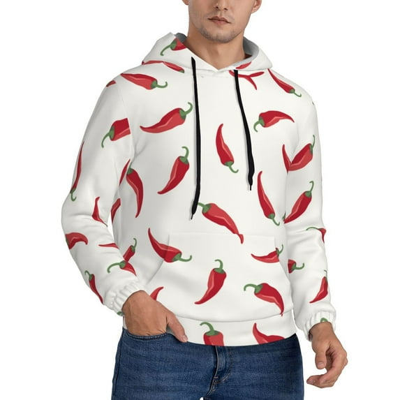 Bingfone Chili Men'S Drawstring Hoodie Long Sleeve Pocket Sweatshirts-3x-Large