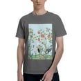 thumbnail image 1 of Bingfone Chinoiserie Floral Palm Tree Men'S Loose Fit Short-Sleeve Pocket T-Shirt, 1 of 7
