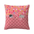 thumbnail image 1 of Bingfone Chocolate with Flowing Cream Linen Throw Pillow Covers Cushion Case Pocket Button Vintage Farmhouse Pillowcase for Sofa Couch Bed 16"x16", 1 of 9