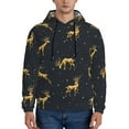 thumbnail image 1 of Bingfone Christmas Deers Men'S Drawstring Hoodie Long Sleeve Pocket Sweatshirts-4x-Large, 1 of 9