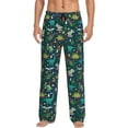 thumbnail image 1 of Bingfone Christmas Dinosaur colorful Mens All Over Print Sleep Pajama Pants-Small, 1 of 5