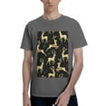 thumbnail image 1 of Bingfone Christmas Gold Deers Men'S Loose Fit Short-Sleeve Pocket T-Shirt, 1 of 7