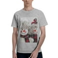 thumbnail image 1 of Bingfone Christmas Snowman With Hat Men'S Loose Fit Short-Sleeve Pocket T-Shirt, 1 of 7