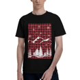 thumbnail image 1 of Bingfone Christmas Tree Buffalo Plaid Men'S Loose Fit Short-Sleeve Pocket T-Shirt, 1 of 7