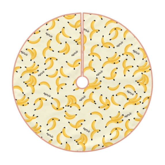 Bingfone Christmas Tree Skirt Mat Christmas Decoration Interior 30"-Banana