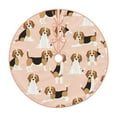 thumbnail image 1 of Bingfone Christmas Tree Skirt Mat Christmas Decoration Interior 30"-Beagle Dog On Brown, 1 of 8