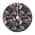 thumbnail image 1 of Bingfone Christmas Tree Skirt Mat Christmas Decoration Interior 30" -Colorful Tropical Leaves, 1 of 6