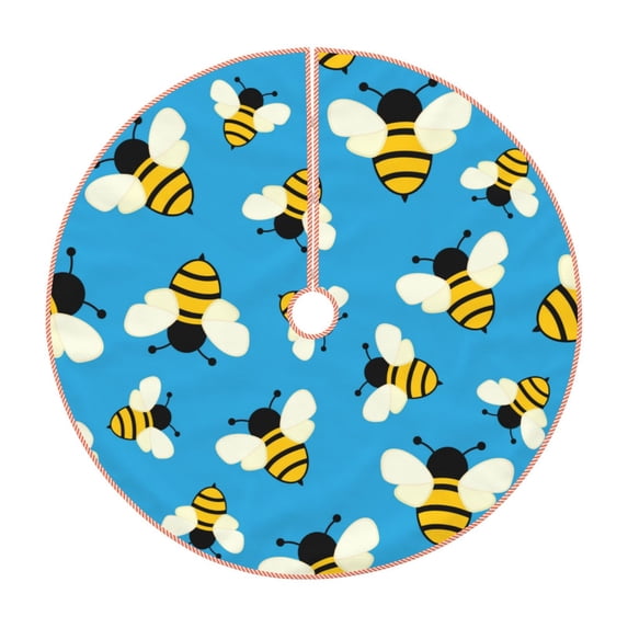 Bingfone Christmas Tree Skirt Mat Christmas Decoration Interior 30"-Flying Bees