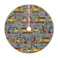 thumbnail image 1 of Bingfone Christmas Tree Skirt Mat Christmas Decoration Interior 30"-Funny Construction, 1 of 8