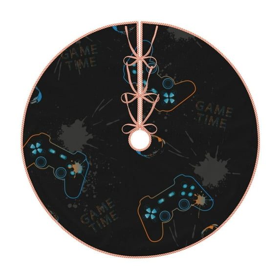 Bingfone Christmas Tree Skirt Mat Christmas Decoration Interior 30"-Game Time
