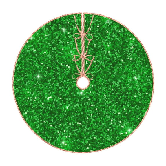 Bingfone Christmas Tree Skirt Mat Christmas Decoration Interior 30"-Green Glitter