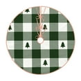 thumbnail image 1 of Bingfone Christmas Tree Skirt Mat Christmas Decoration Interior 30"-Green Tree Lumberjack Plaid, 1 of 8