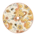 thumbnail image 1 of Bingfone Christmas Tree Skirt Mat Christmas Decoration Interior 30"-Groovy Floral, 1 of 8