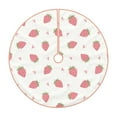thumbnail image 1 of Bingfone Christmas Tree Skirt Mat Christmas Decoration Interior 30" -Hand Drawn Strawberry, 1 of 6