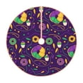 thumbnail image 1 of Bingfone Christmas Tree Skirt Mat Christmas Decoration Interior 30"-Mardi Gras And Donuts, 1 of 8