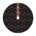 thumbnail image 1 of Bingfone Christmas Tree Skirt Mat Christmas Decoration Interior 30"-Red Poker, 1 of 8