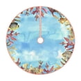 thumbnail image 1 of Bingfone Christmas Tree Skirt Mat Christmas Decoration Interior 30"-Sea And Fish, 1 of 8