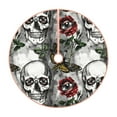 thumbnail image 1 of Bingfone Christmas Tree Skirt Mat Christmas Decoration Interior 30"-Skulls Roses, 1 of 8