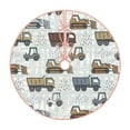 thumbnail image 1 of Bingfone Christmas Tree Skirt Mat Christmas Decoration Interior 30"-Tractor And Dumper, 1 of 8