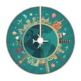 thumbnail image 1 of Bingfone Christmas Tree Skirt Mat Christmas Decoration Interior 36"-Around The Planet, 1 of 8