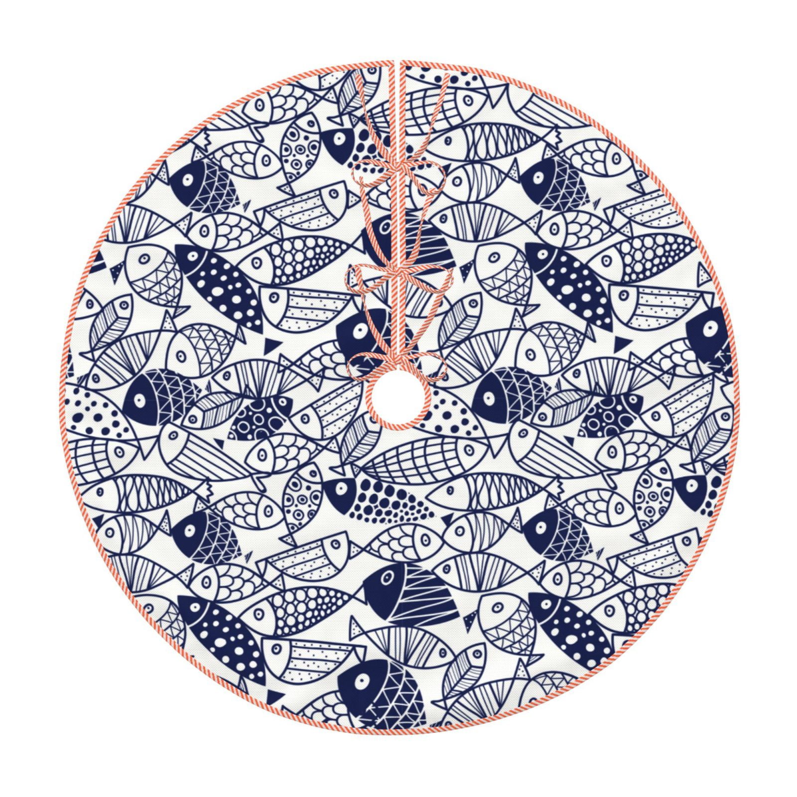 Bingfone Christmas Tree Skirt Mat Christmas Decoration Interior 36