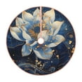 thumbnail image 1 of Bingfone Christmas Tree Skirt Mat Christmas Decoration Interior 36" -Blue Golden Dream Lotus, 1 of 6