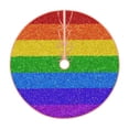 thumbnail image 1 of Bingfone Christmas Tree Skirt Mat Christmas Decoration Interior 36"-Colorful Glitter Rainbow, 1 of 8