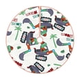 thumbnail image 1 of Bingfone Christmas Tree Skirt Mat Christmas Decoration Interior 36"-Dinosaur On Excavator2, 1 of 8