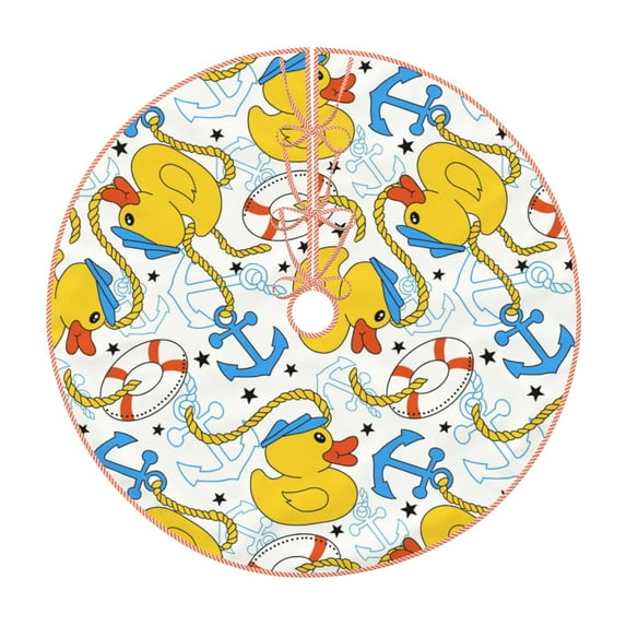 Bingfone Christmas Tree Skirt Mat Christmas Decoration Interior 36"-Ducks And Anchors