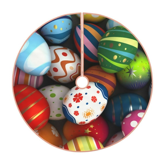 Bingfone Christmas Tree Skirt Mat Christmas Decoration Interior 36"-Easter Egg