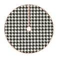 thumbnail image 1 of Bingfone Christmas Tree Skirt Mat Christmas Decoration Interior 36"-Houndstooth Black And White, 1 of 8