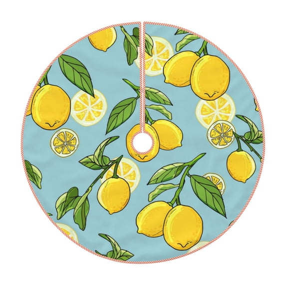 Bingfone Christmas Tree Skirt Mat Christmas Decoration Interior 36"-Lemon
