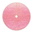 thumbnail image 1 of Bingfone Christmas Tree Skirt Mat Christmas Decoration Interior 36" -Sparkly Pink Glitter, 1 of 6