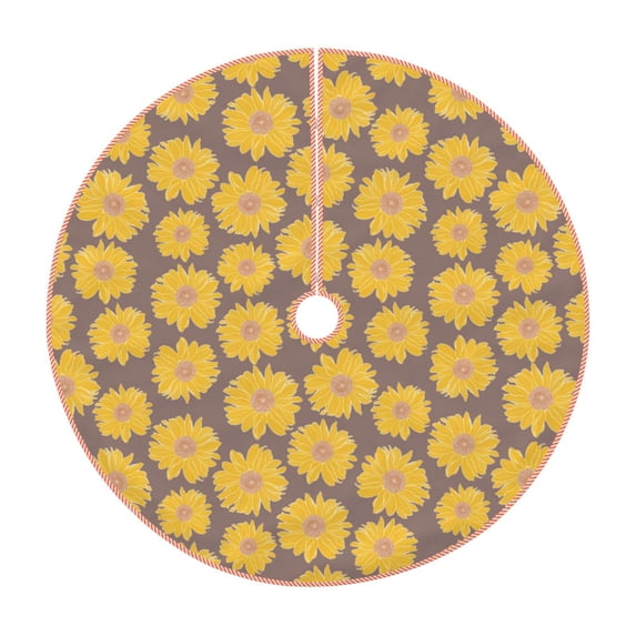 Bingfone Christmas Tree Skirt Mat Christmas Decoration Interior 36" -Sunflower