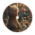 thumbnail image 1 of Bingfone Christmas Tree Skirt Mat Christmas Decoration Interior 36" -Sunshine Butterfly Flower Bear, 1 of 6