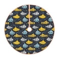thumbnail image 1 of Bingfone Christmas Tree Skirt Mat Christmas Decoration Interior 36" -Watercolor Bathyscaphe, 1 of 6