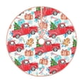 thumbnail image 1 of Bingfone Christmas Tree Skirt Mat Christmas Decoration Interior 36"-Watercolor Red Truck And Fir Tree, 1 of 8