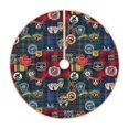 thumbnail image 1 of Bingfone Christmas Tree Skirt Mat Christmas Decoration Interior 48" -Adventure Camping Badge, 1 of 6