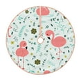 thumbnail image 1 of Bingfone Christmas Tree Skirt Mat Christmas Decoration Interior 48"-Cute Flamingo, 1 of 8