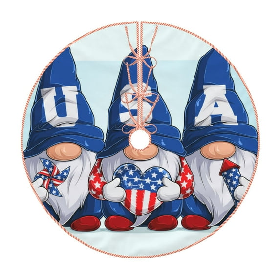 Bingfone Christmas Tree Skirt Mat Christmas Decoration Interior 48"-Cute Gnomes In Usa
