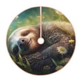 thumbnail image 1 of Bingfone Christmas Tree Skirt Mat Christmas Decoration Interior 48" -Daisy Sleeping Sloth, 1 of 6