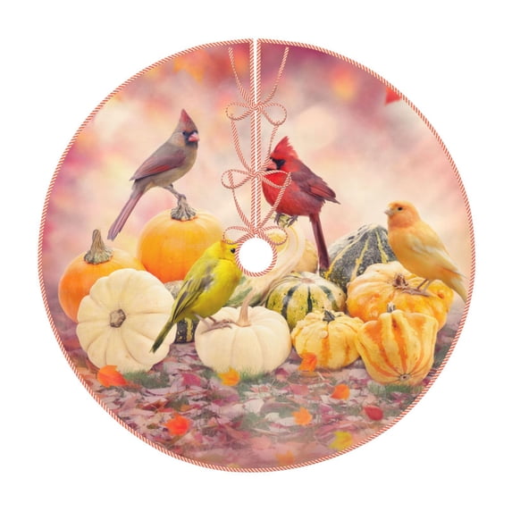 Bingfone Christmas Tree Skirt Mat Christmas Decoration Interior 48"-Fall Colorful