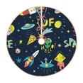 thumbnail image 1 of Bingfone Christmas Tree Skirt Mat Christmas Decoration Interior 48"-Funny Spaceships, 1 of 8
