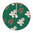 thumbnail image 1 of Bingfone Christmas Tree Skirt Mat Christmas Decoration Interior 48"-Gingerbread Snowman Cookies, 1 of 8