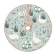 thumbnail image 1 of Bingfone Christmas Tree Skirt Mat Christmas Decoration Interior 48"-Goose And Doodle Flowers, 1 of 8