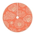 thumbnail image 1 of Bingfone Christmas Tree Skirt Mat Christmas Decoration Interior 48"-He Marine Theme With Beautiful Corals, 1 of 8