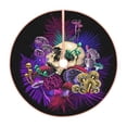 thumbnail image 1 of Bingfone Christmas Tree Skirt Mat Christmas Decoration Interior 48"-Mushrooms And Skull, 1 of 8