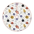 thumbnail image 1 of Bingfone Christmas Tree Skirt Mat Christmas Decoration Interior 48" -Rocket Planets, 1 of 6