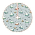 thumbnail image 1 of Bingfone Christmas Tree Skirt Mat Christmas Decoration Interior 48" -Spaceship, 1 of 6